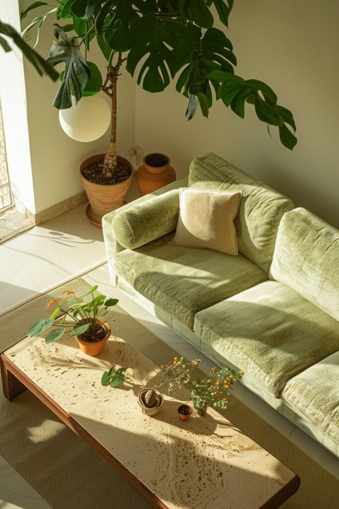 natural light in living room