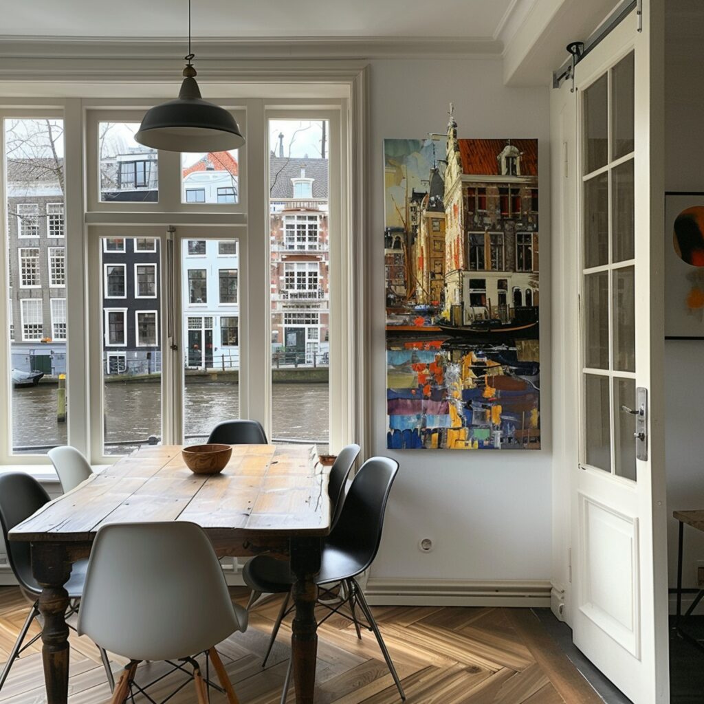 kitchen with big window